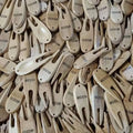 Original Eco-Friendly Bamboo Golf Tees Durable Bulk Blank Divot Repair Tool with Ball Fork Golf Accessories