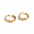 Cheap Wholesale 18k Gold Plated 925 Sterling Silver Small Cubic Zircon Hoop Earrings for Women