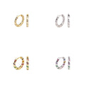 Popular Design 925 Sterling Twist Silver Zircon for Women Hoop Earring Accessories