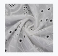 Wholesale Custom All-cotton Woven Lightweight Lace Embroidery Fabric for Dresses Shirts Covers