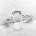 Sterling Silver 5*7/6*8/7*9/8*10/9*11/10*12mm Semi Mount Ring Empty Blank Claws Setting Base Without Center Stone for DIY Inlay