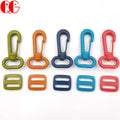 Colorful 20mm Plastic Swivel Rotary Snap Hook Tri-Glide Adjust Buckles D Hook Webbing  for Handbags Backpack Crossbody Bag