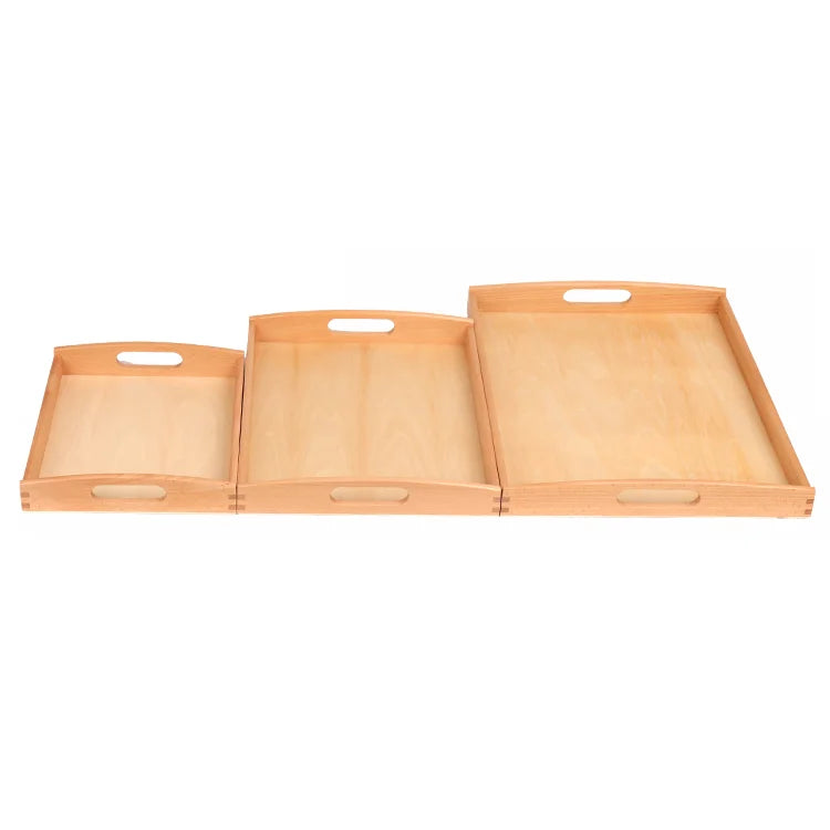 High End Wooden Montessori Tray Toy Practical Life Montessori Materials Kindergarten Montessori Wooden Tray