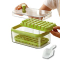 Plastic 2 Ice Cube Tray Mold and 1 Ice Bucket Box One Click Ice Cube Tray Tray With Container