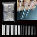 Custom Logo Label XXXL Coffin Tips Straight Extra Long Square Nail Tip Stiletto No C Clear Long 3XL Coffin Nail Tips MegaBDM