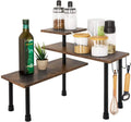 3 Tier Corner Shelf Bamboo Countertop Organizer Bookshelf Display Shelves Space Saving Rack for Living Room Kitchen