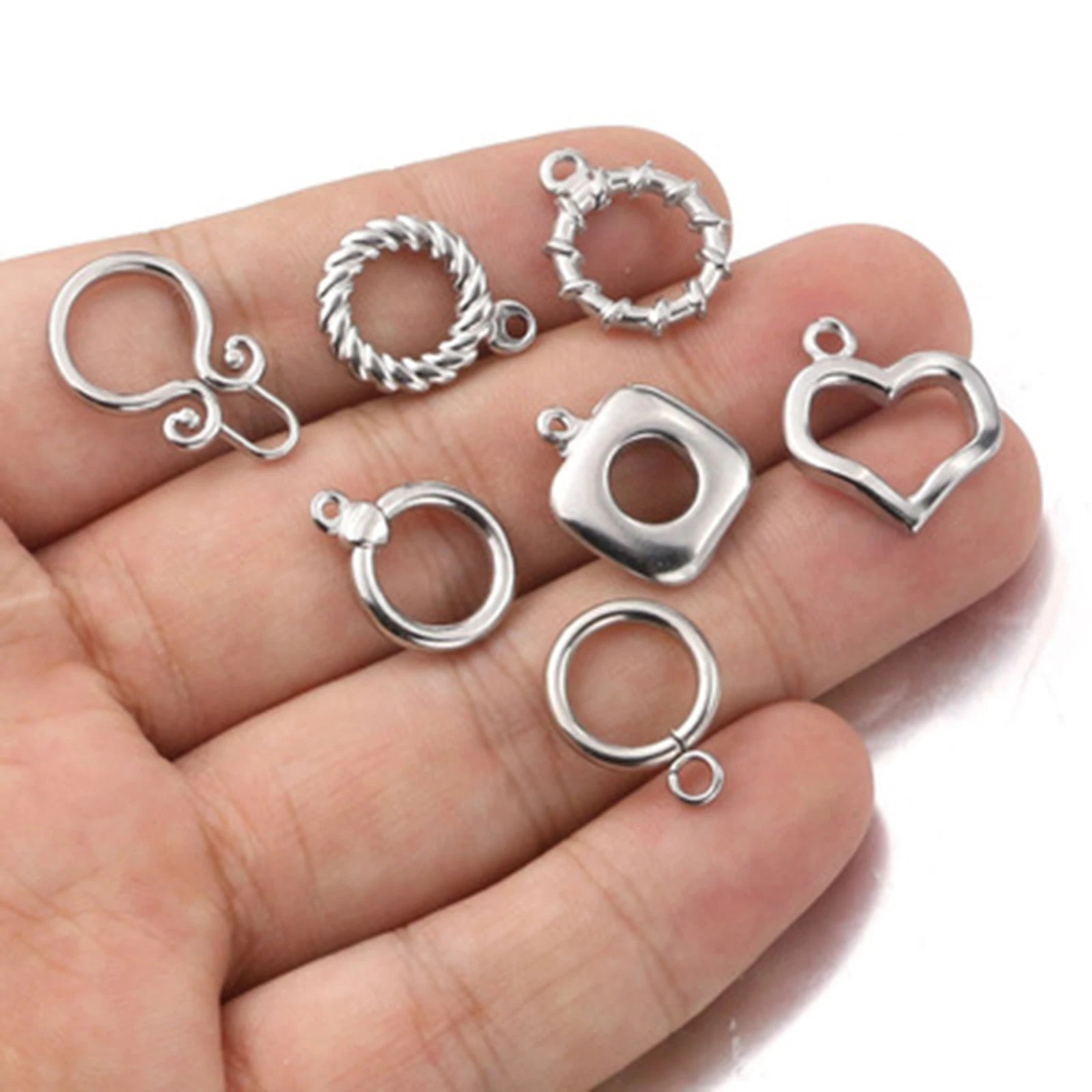 Connectors Jewelry Findings & Components Diy Jewelry Lock Bracelet Stainless Steel Clasps Ot Toggle Clasp for Necklace