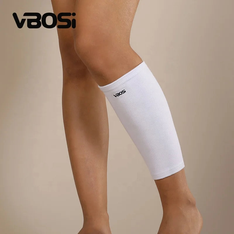 VBOSI Factory Price White Adjustable Breathable Shin Brace Calf Compression Sleeve Footless Compression Socks for Shin Splint MegaBDM