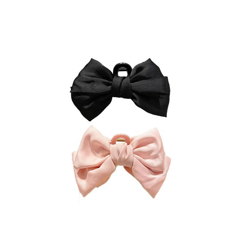 MIO Korea Spring New Large Women Hair Accessories Headdress Big Bow Tie Hair Claw Clips Lovely Shark Clip for Thick Hair