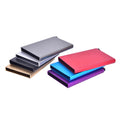 Factory Price Card Holder with Retail Box 14 Colors Anti-theft ID Credit Metal Wallets Pocket Case Bank Name Credit Card Box