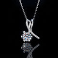 Factory Wholesale with GRA Certificate Simple S925 Silver Inlaid VVS D Color 1CT Moissanite Pendant Necklace  for Women Gift