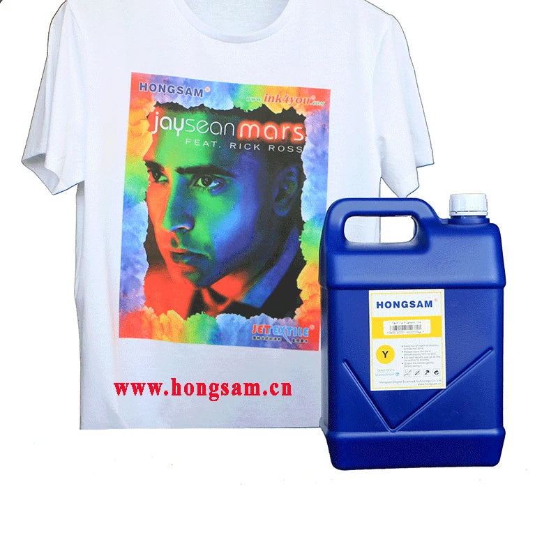 200ml Hongsam Smooth Printing Textile Pigment Ink Water Based DTG Ink for Cotton T Shirt Digital Printing