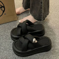BUSY GIRL 4913 Slides slippers 2025 Chunky Slides Sandals Women Shoes Metal 3D butterfly Platform pink slippers