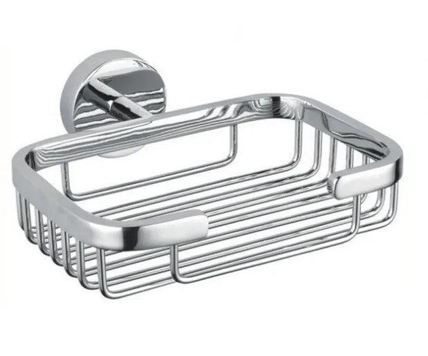 Wall Mounted Chrome 304 Stainless Steel Soap Basket Soap Holder for Bathroom Hotel Soap Dish
