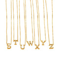 Custom Personalized Stainless Steel Jewelry Necklace 18K Gold PVD Plated DIY Inlaid Diamonds Alphabet Initial Letter Necklace