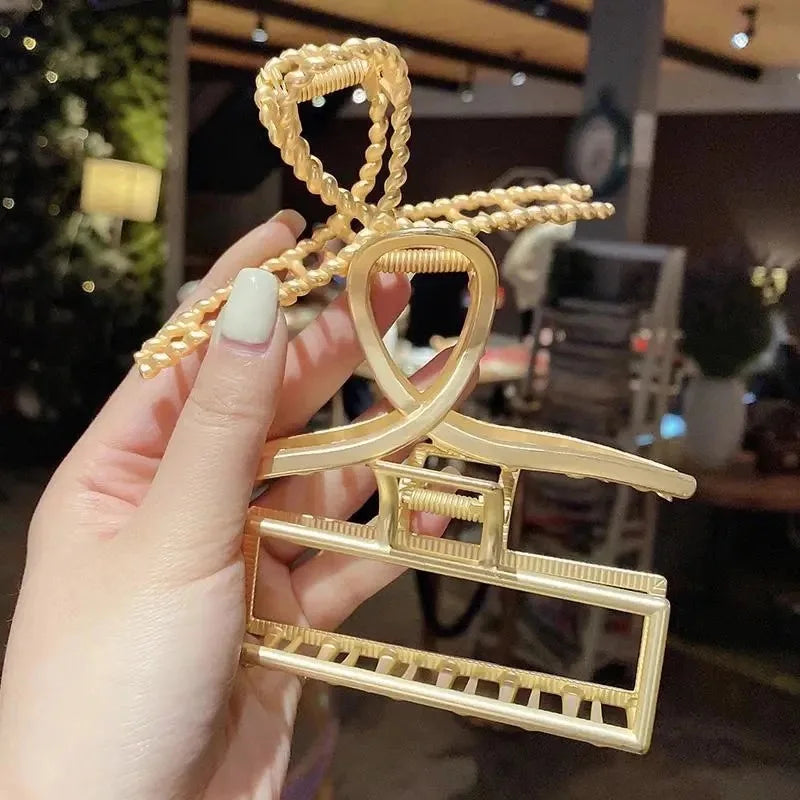 Metal Hair Clip Pins  Hair Accessories Matte Korean Hair Clip Alloy Hairgrips Back Head Large Grab Clip