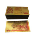 Hong Kong Money Dragon One Million Yuan Bill 24k Gold Plated Foil Banknote