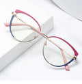 Female Cat Eye Anti-Blue Light Blocking Eyeglasses Lunette De Soleil Office Computer Eye Protection with Metal Frame