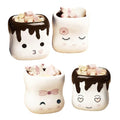 New Design Ceramic Lovely Coffee Mug Cartoon Marshmallow Mugs 4 PCS a Set Gift and Premium MegaBDM