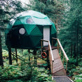 Prefab Insulated Waterproof Camping Geodesic Dome Tent With Curtain