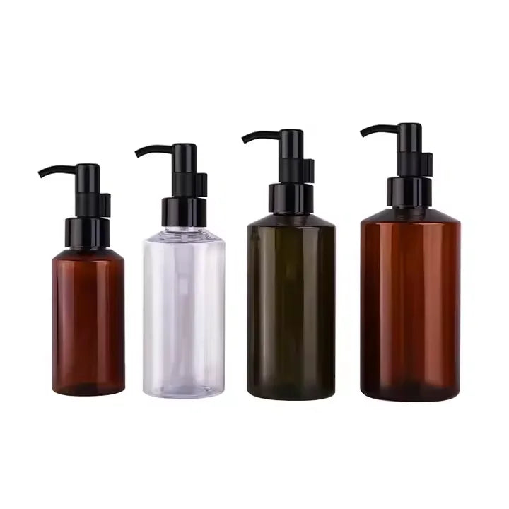 Cosmetic Packaging Amber 150ml 200ml 280ml Lotion Bottle Plastic Pump 100ml Lotion Bottle Luxury clear