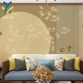 YKMF 050 Classic Bird Non Woven Gold Wallpaper 3D Custom Modern Wall Mural Waterproof Heat Insulation for Home Decorations