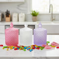 Wholesale Luxury Empty Unique Glass Frosted Candle JarsVessels with Lid for Candle Making