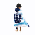 Best Seller 100% Cotton Kids Hooded Poncho Beach Towel Eco-Friendly and Quick Dry Custom Printed Cartoon Pattern Wholesale