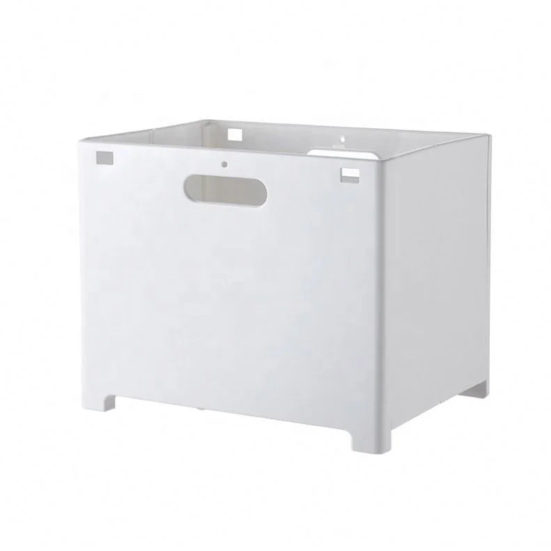 Bathroom Multifunctional Non-marking Sticker Storage Basket Dirty Clothes Basket Perforated Free Foldable Storage Basket