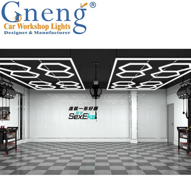 Factory Sell Luxury Car Work Light Hexagon Led Light for Car Workshop Garage Lamp Car Detailing Lights