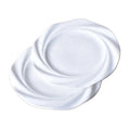 Custom Restaurant Dinnerware Unbreakable Flower Design 9 Inch White Round Melamine Charger Plate