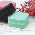 Custom Travel Small Ring Storage Organizer Case Jewelry Box Packaging Luxury Laser Engraving Blank Pu Leather Jewelry Gift Box