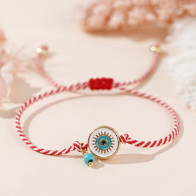 Go2boho Tradition Martis Series 2025 New Delicate Alloy Evil Eyes Synthetic Turquoise Bead Greek March Bracelets for Women Gift