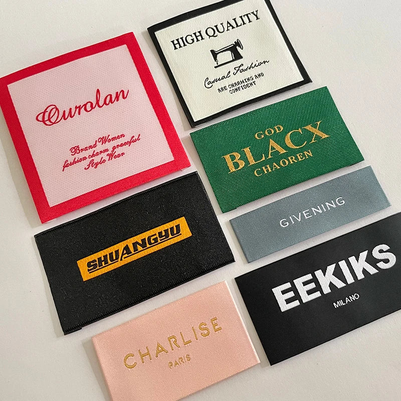 Custom OEKO-TEX High Damask Polyester  Custom Clothing Label