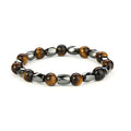 Natural Stone 8mm Tiger Eye Beads Hematite Bracelets for Men Gemstone Crystal Beads Energy Healing Stone Bracelet