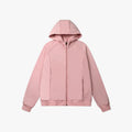 2025 Autumn New Women's Casual Top Fresh Macaron Style Hooded Zipper Sweatshirt Coat 100% Cotton XS Size Lined Knitted Fabric