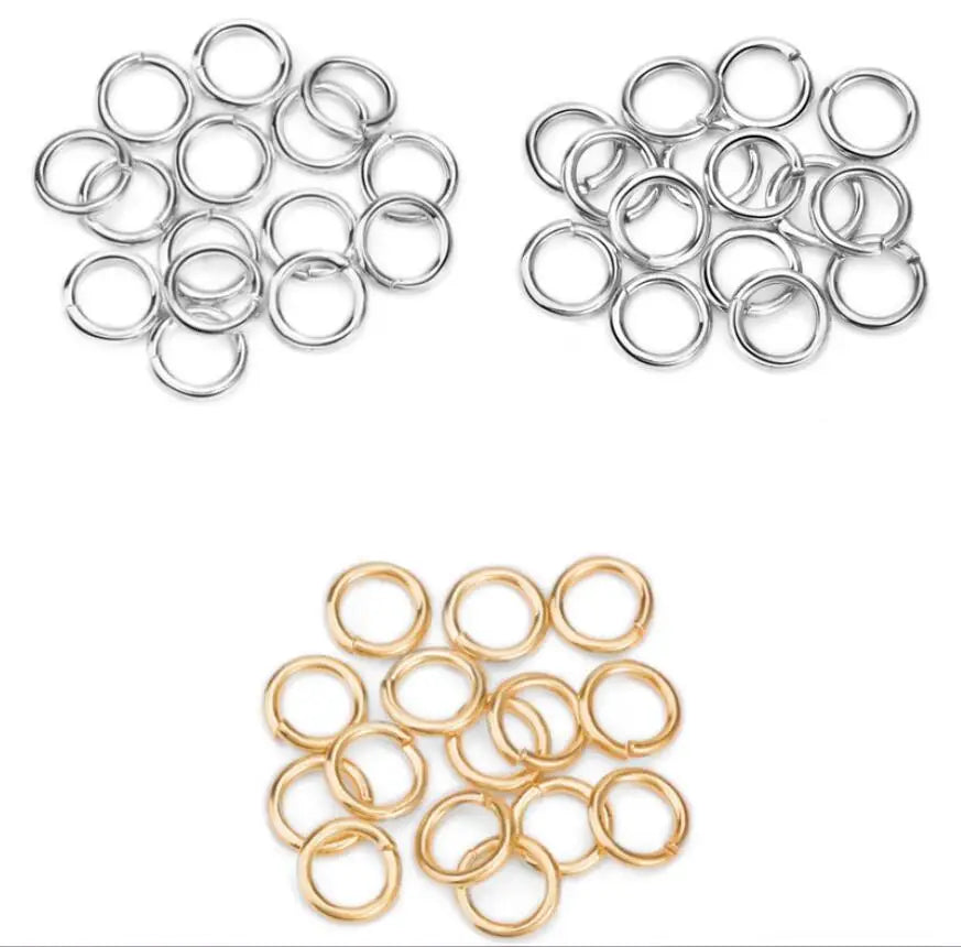 Custom DIY S925 Sterling Silver Open Rings 3MM 4MM 5MM Jump Rings with Jewelry Findings Multiple Sizes Available