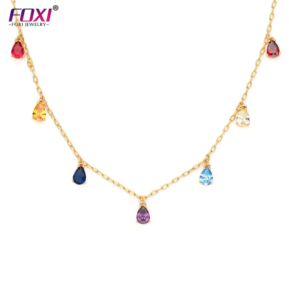 Luxury 100% 925 Sterling Silver Chain Iced Out Color Zircon Sterling Silver Link Chain for Women