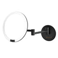 Beelee M1800BF Brass Folding Make up Mirror Hotel 8.5" Round Wall Mount 3X Magnification Black Sensor Makeup Mirror