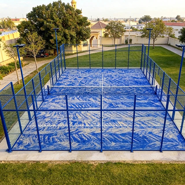 Secure Panoramic Padel Court with 12mm Laminated Glass Heavy Duty Structure Professional Outdoor Padel Tennis Court Factory