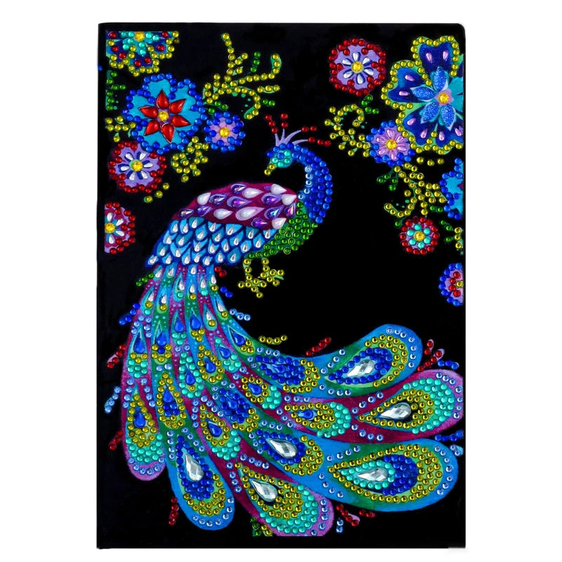 Diy Diamond Painting Cover Notebook Writing Note Peacock Special Shaped Journal Diary Book