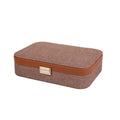 Luxury Pu With Logo Velvet Jewelry Box With Mirror Small Jewelry Box Lock With Key