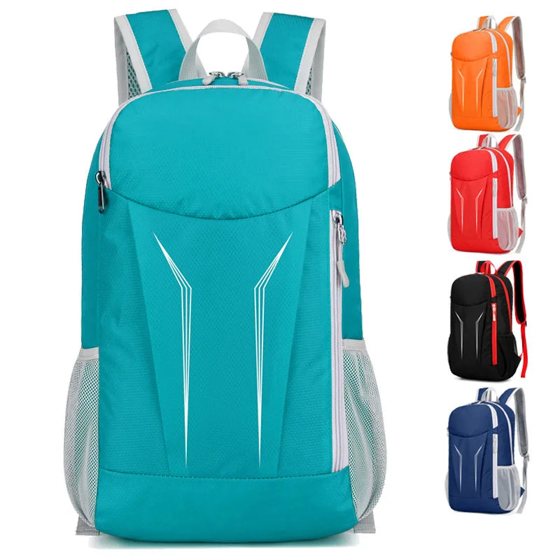 Sports Style Foldable Custom Logo Lightweight Waterproof Nylon Interlayer Phone Skateboard Bag Men Riding Hiking Backpack