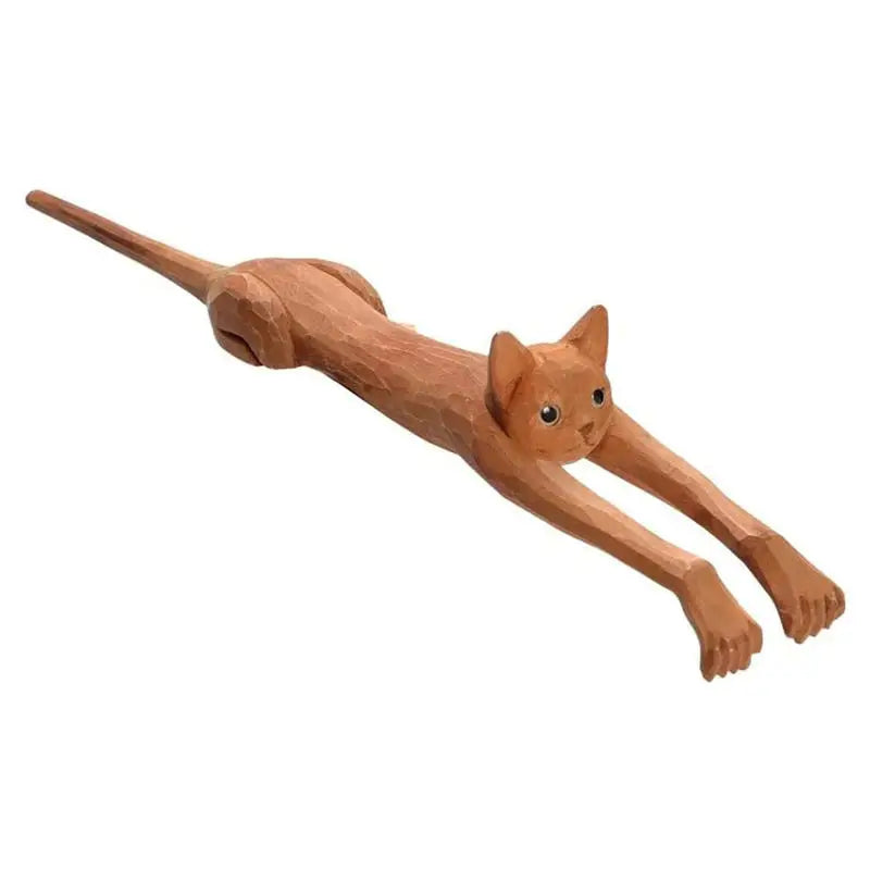 Wooden Cute Cat Shaped Back Scratcher Funny Itching Stick Manual Handheld Gift for Cat Lovers