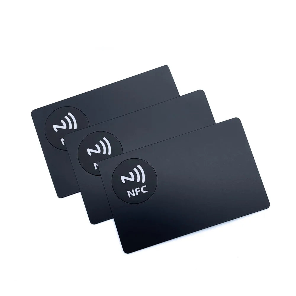Free Design Credit Card Size VIP Member Laser Engraving Customized Metal NFC Business Card with Packaging