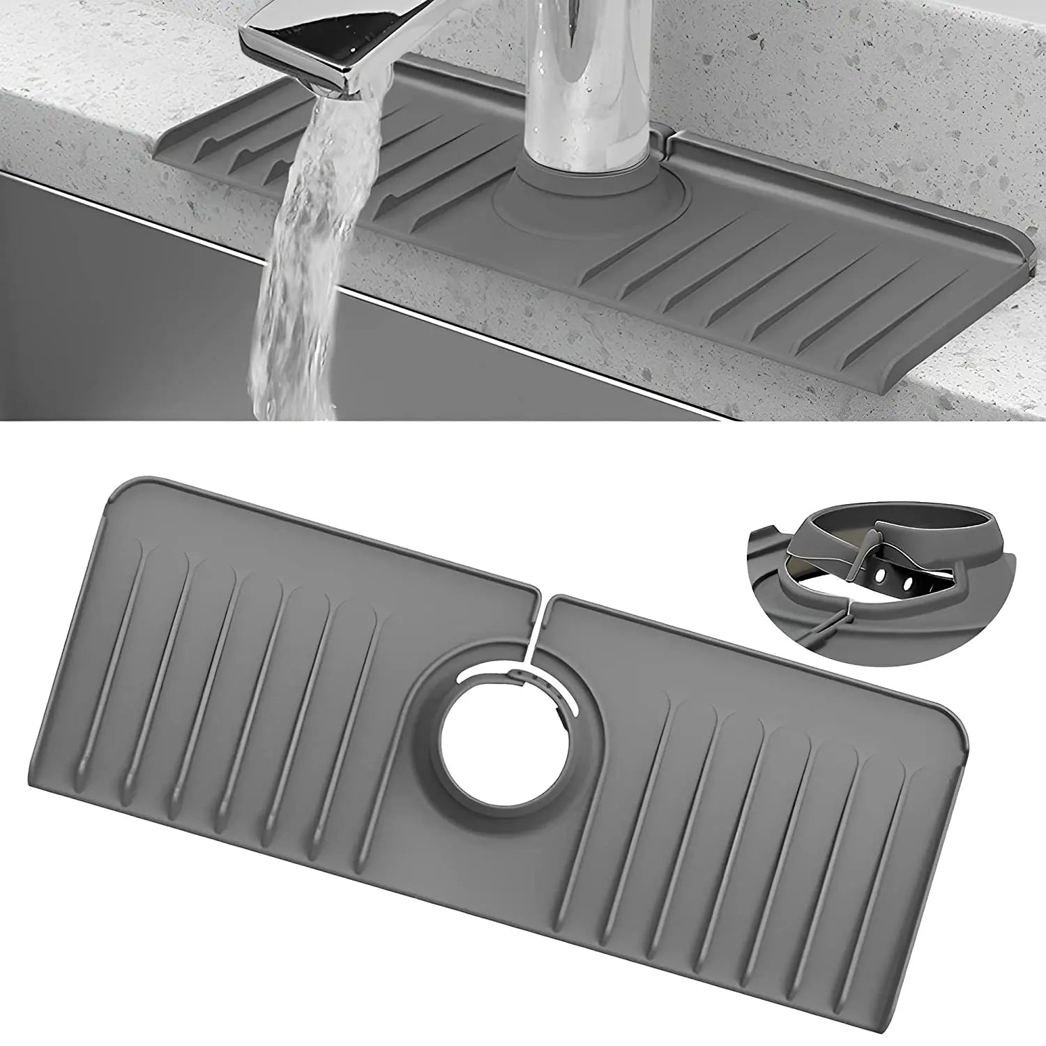2026 Silicone Sink Faucet Mat and Kitchen Splash New Arrival Silicone Faucet Sink Mat Splash Guard Silicone Faucet Mat