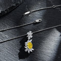 2021 New Flower Design 925 Sterling Silver Oval 7*9 High Carbon Diamond Pendant Necklace Women
