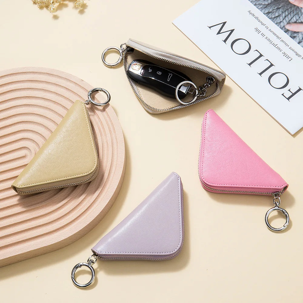 Universal Rfid Genuine Real Leather Car Key Wallets Shell Case Cover Bag for Car Cover