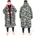 Low MOQ Waterproof Camo Surfing Dry Surf Robe With Soft Warm Fleece Lining Hooded Changing Coat Sports Jacket