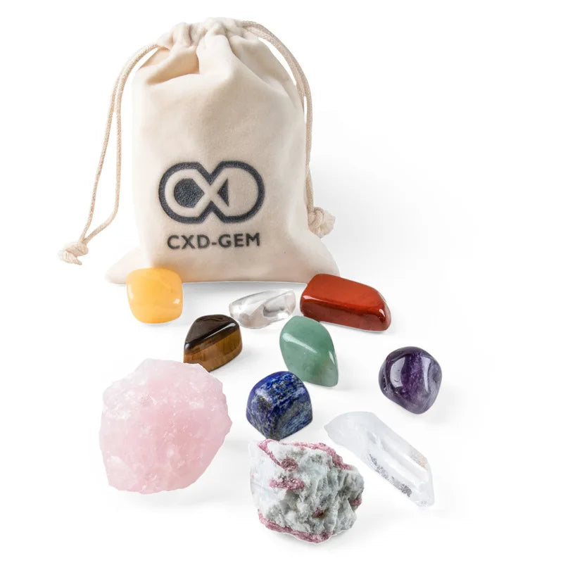 Crystal Healing Meditation Chakra Stone Irregular Tumbled Palm Stone Set 10pcs Home Decoration Natural Love Gemstone Feng Shui